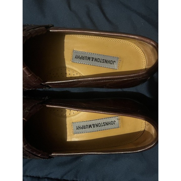 Johnston & Murphy Loafers Mens 9 Brown Tasseled slip on dress shoes leather